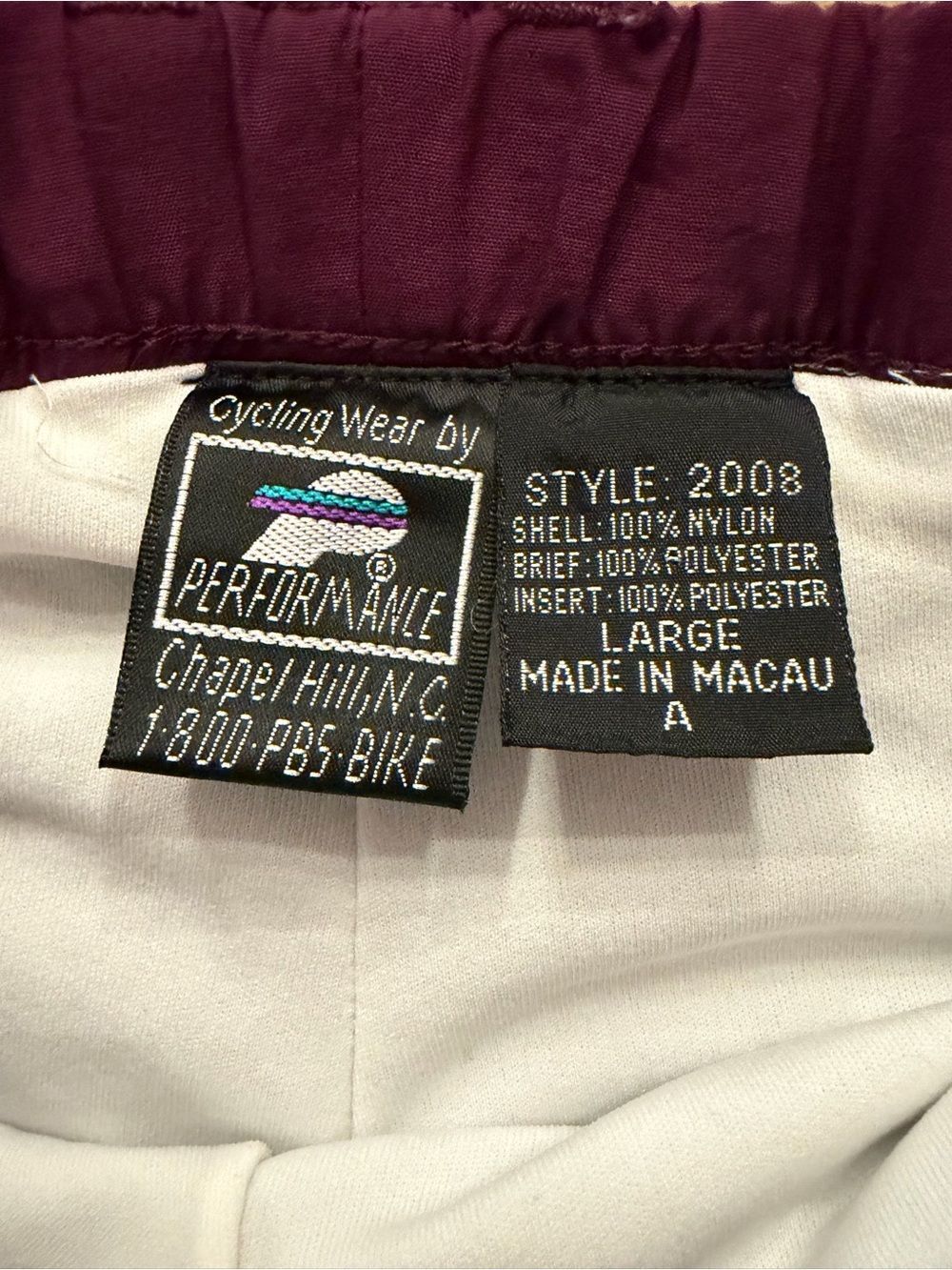 Performance Cycling Wear Bike Shorts Large Purple Padded Chamois Shell Y2K - Picture 2 of 16